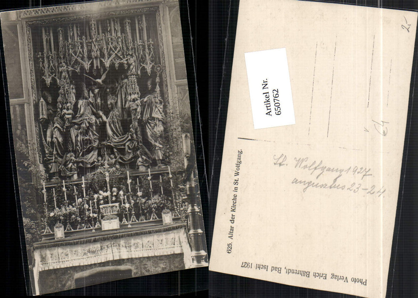 650762,Foto-AK St. Wolfgang am Wolfgangsee Pacher Altar pub Bährendt 625