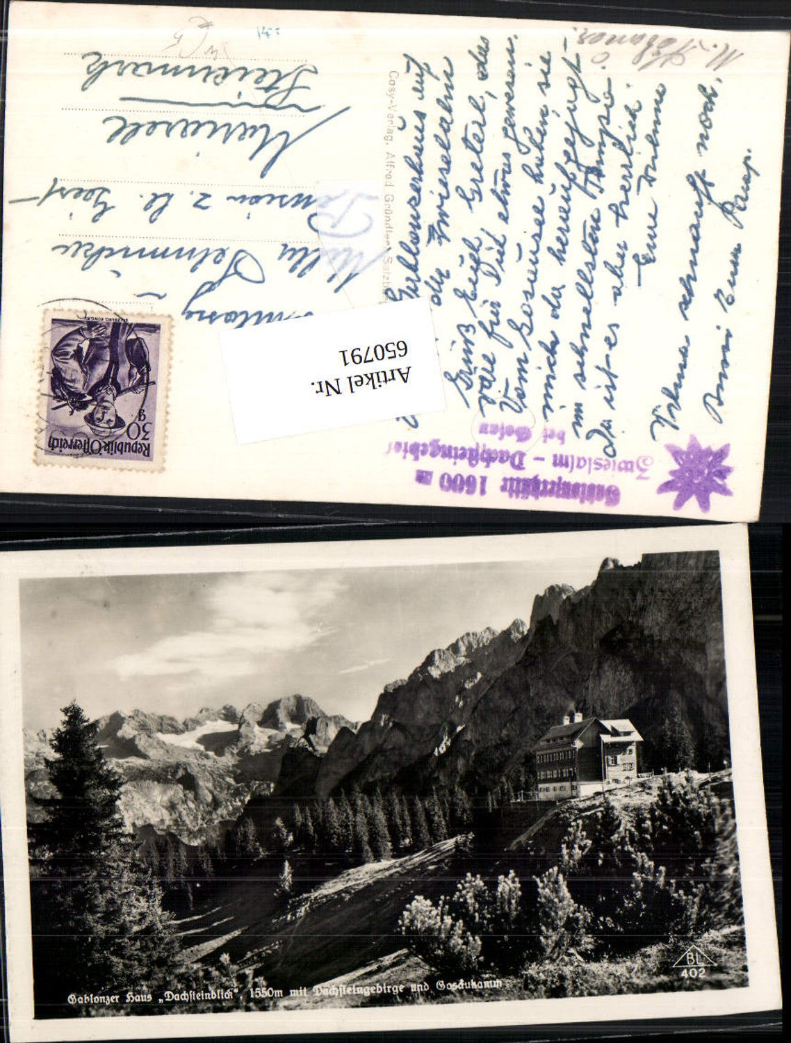 650791,Gablonzerhaus Dachstein Gosau Zwieslalm