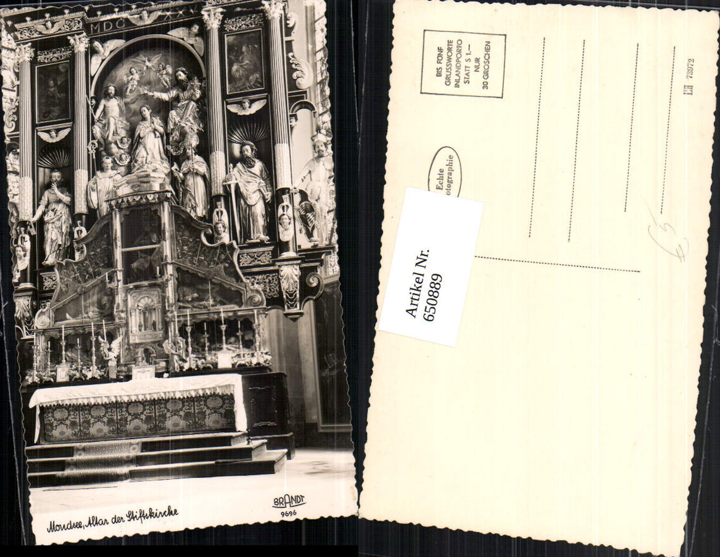 650889,Mondsee Altar Stiftskirche pub Brandt 9696