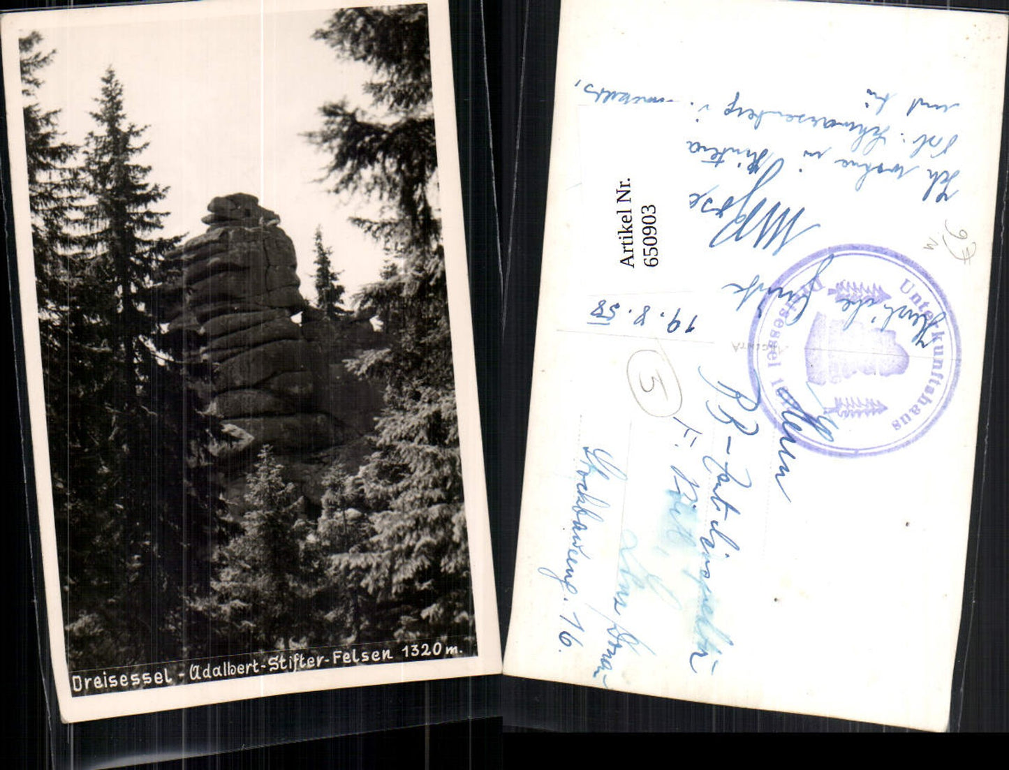 650903,Dreisessel Adalbert Stifter Felsen Haidmühle Neureichenau