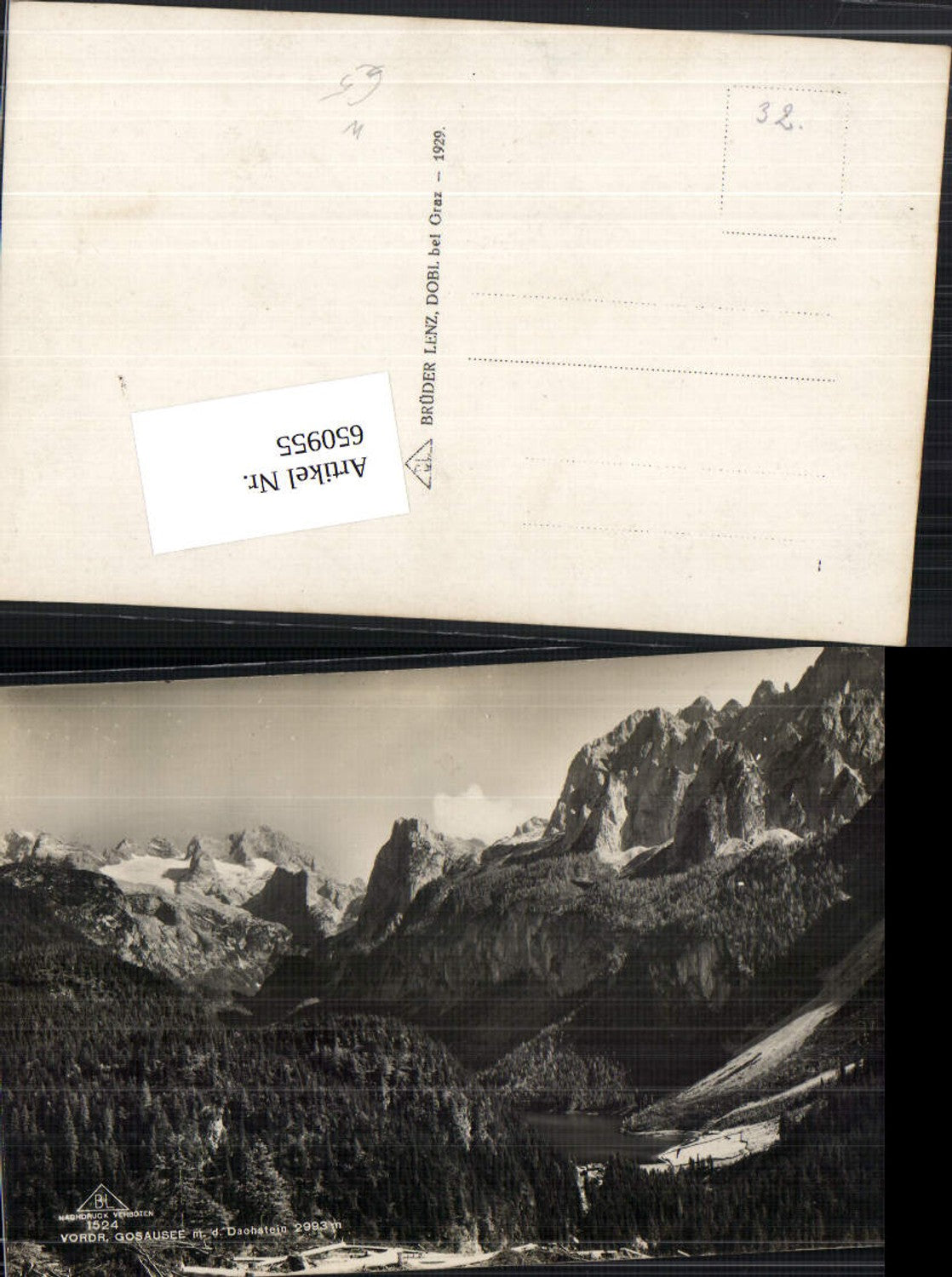 650955,Vorderer Gosausee Gosau m. Dachstein