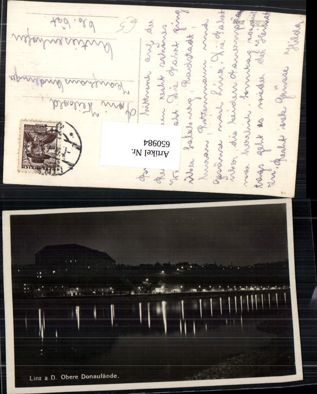 650984,Linz an der Donau Donaulände bei Nacht