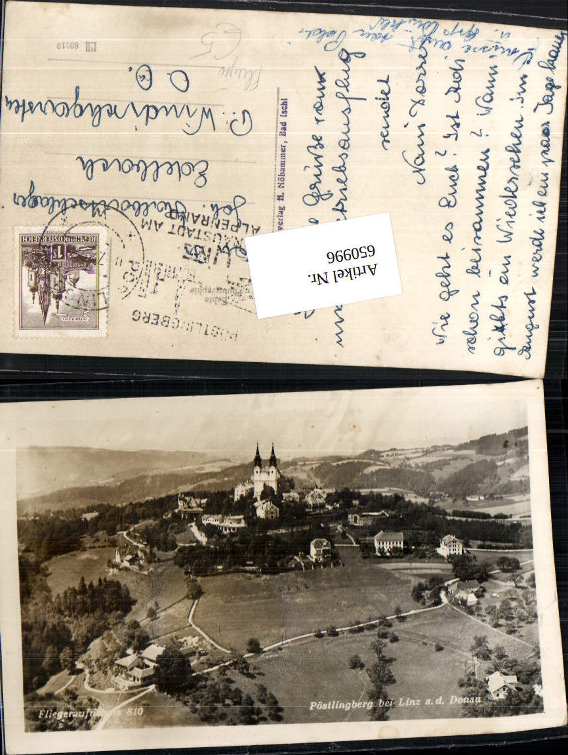 650996,tolle Fliegeraufnahme 810 Pöstlingberg bei Linz an der Donau