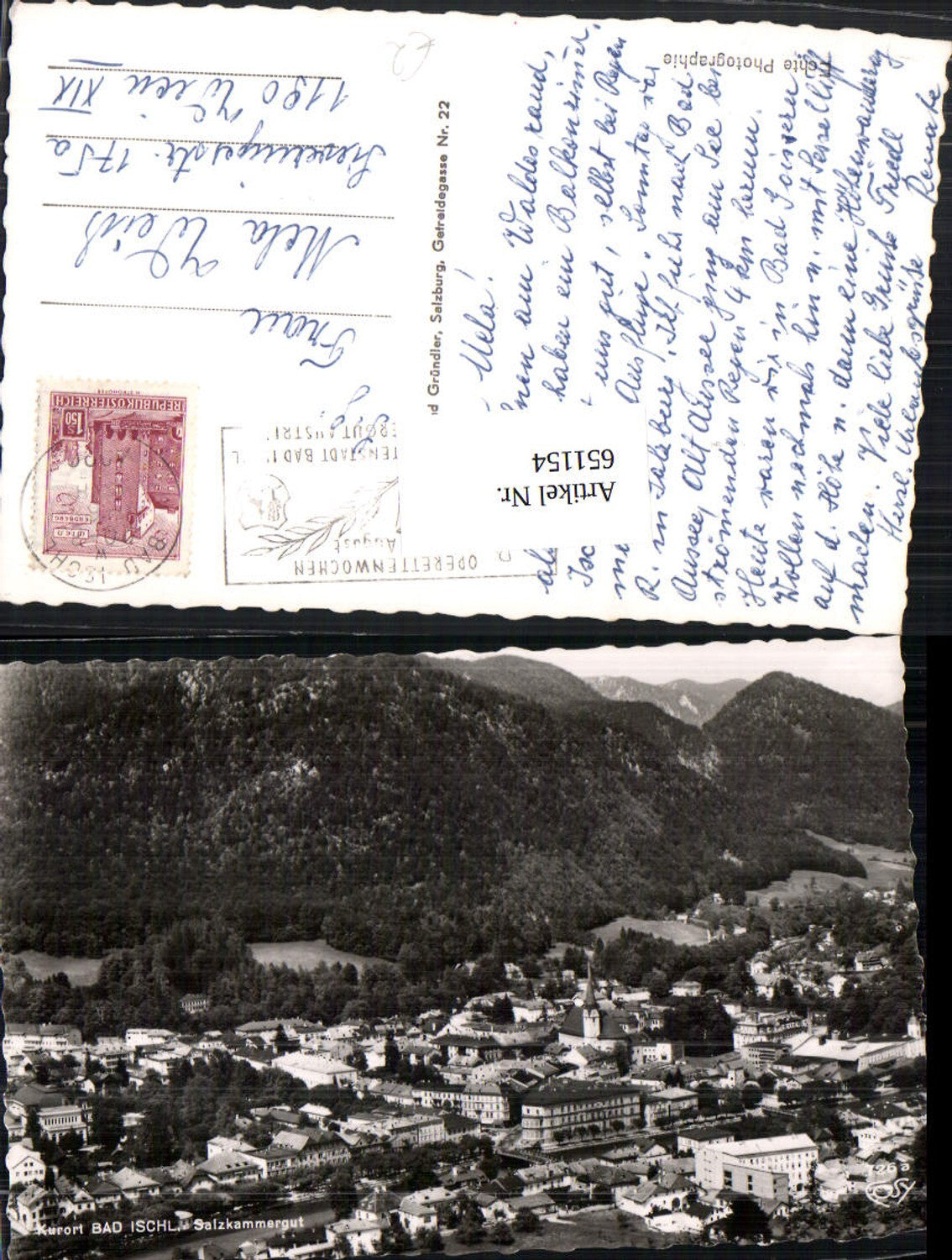 651154,Foto Ak Bad Ischl Salzkammergut
