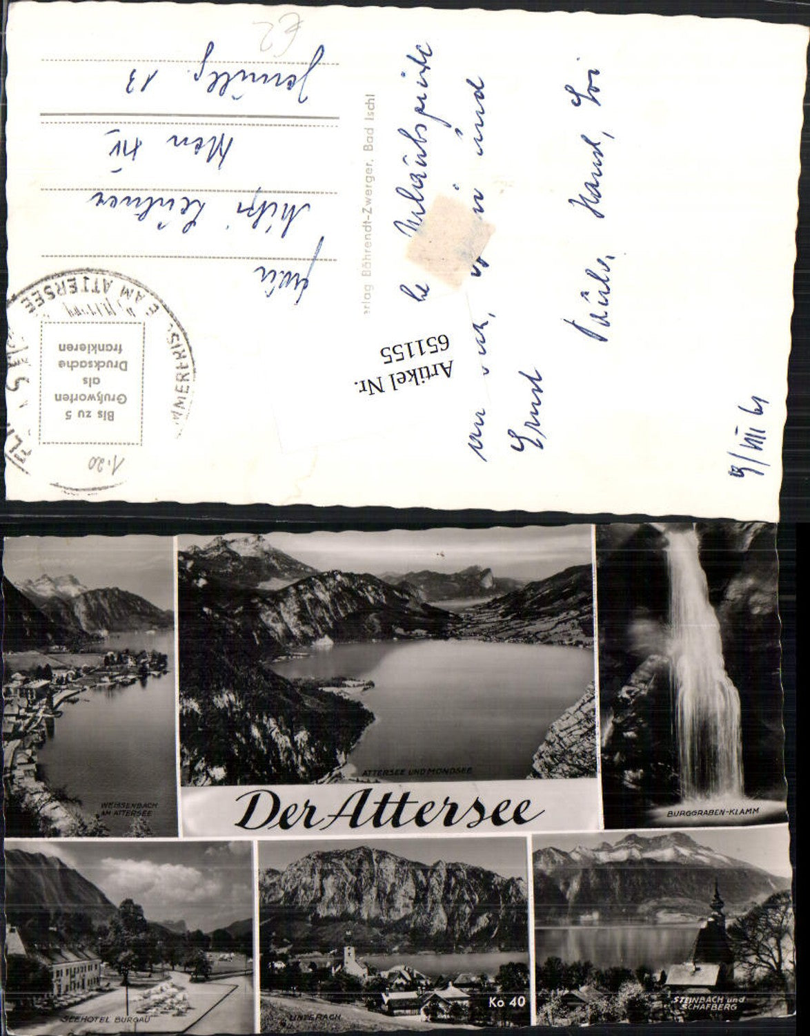 651155,Mehrbild Ak Attersee Weißenbach a. Attersee Seehotel Burgau Unterach