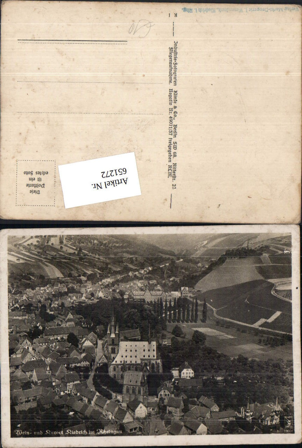 651272,Fliegeraufnahme Luftbild Kiedrich im Rheingau