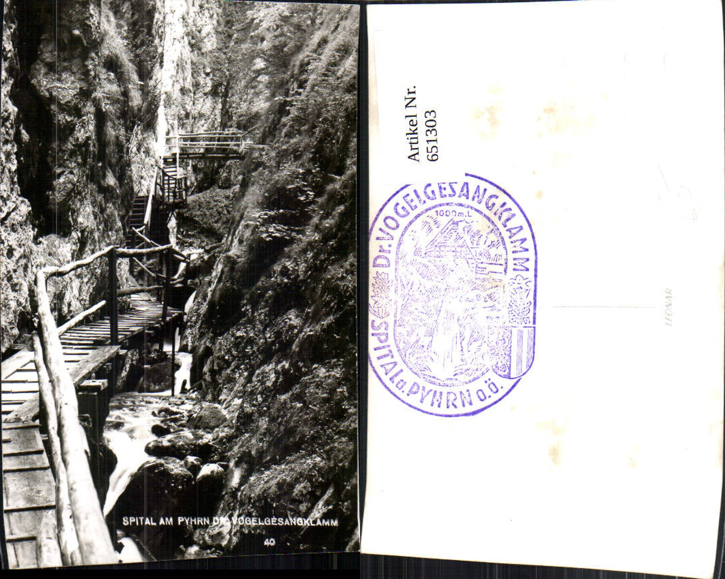 651303,Foto Ak Spital a. Pyhrn Vogelsangklamm