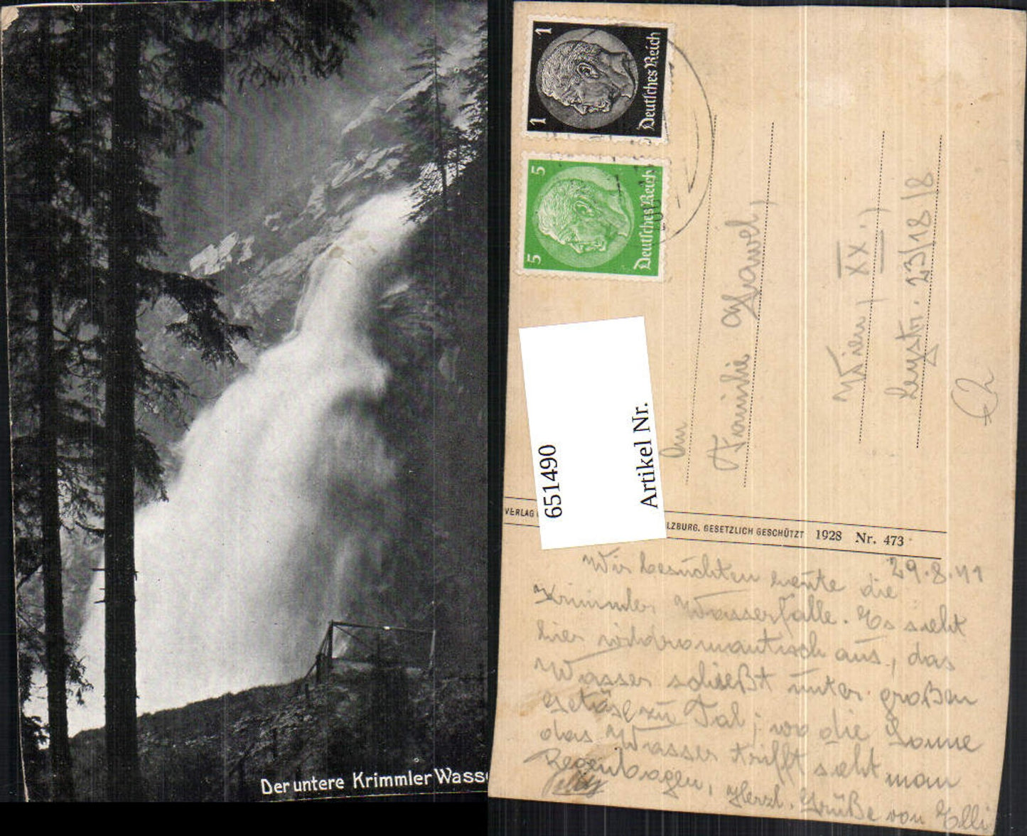 651490,Der untere Krimmler Wasserfall Krimml