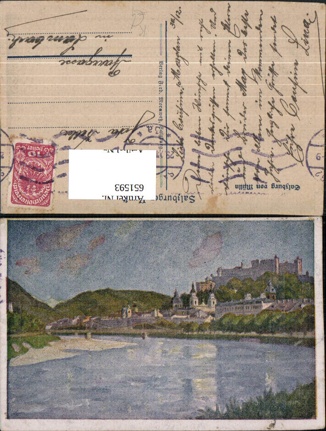 651593, Artist AK Salzburg von Mülln