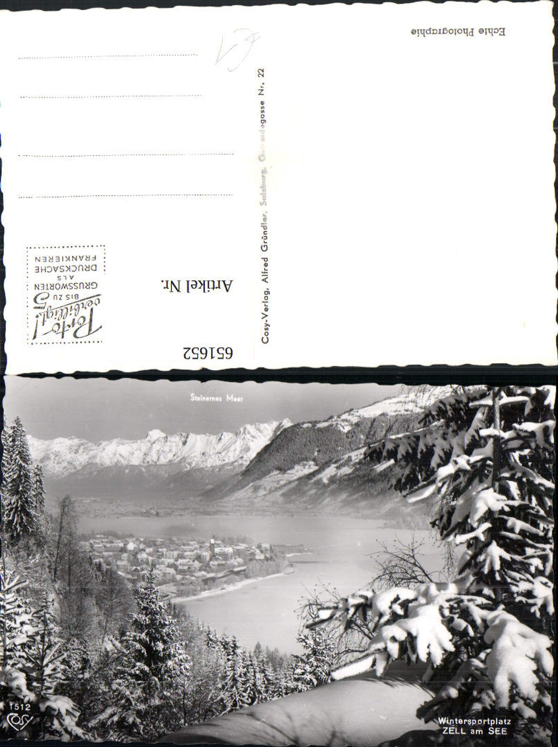 651652,Foto Ak Zell a. See Winteransicht