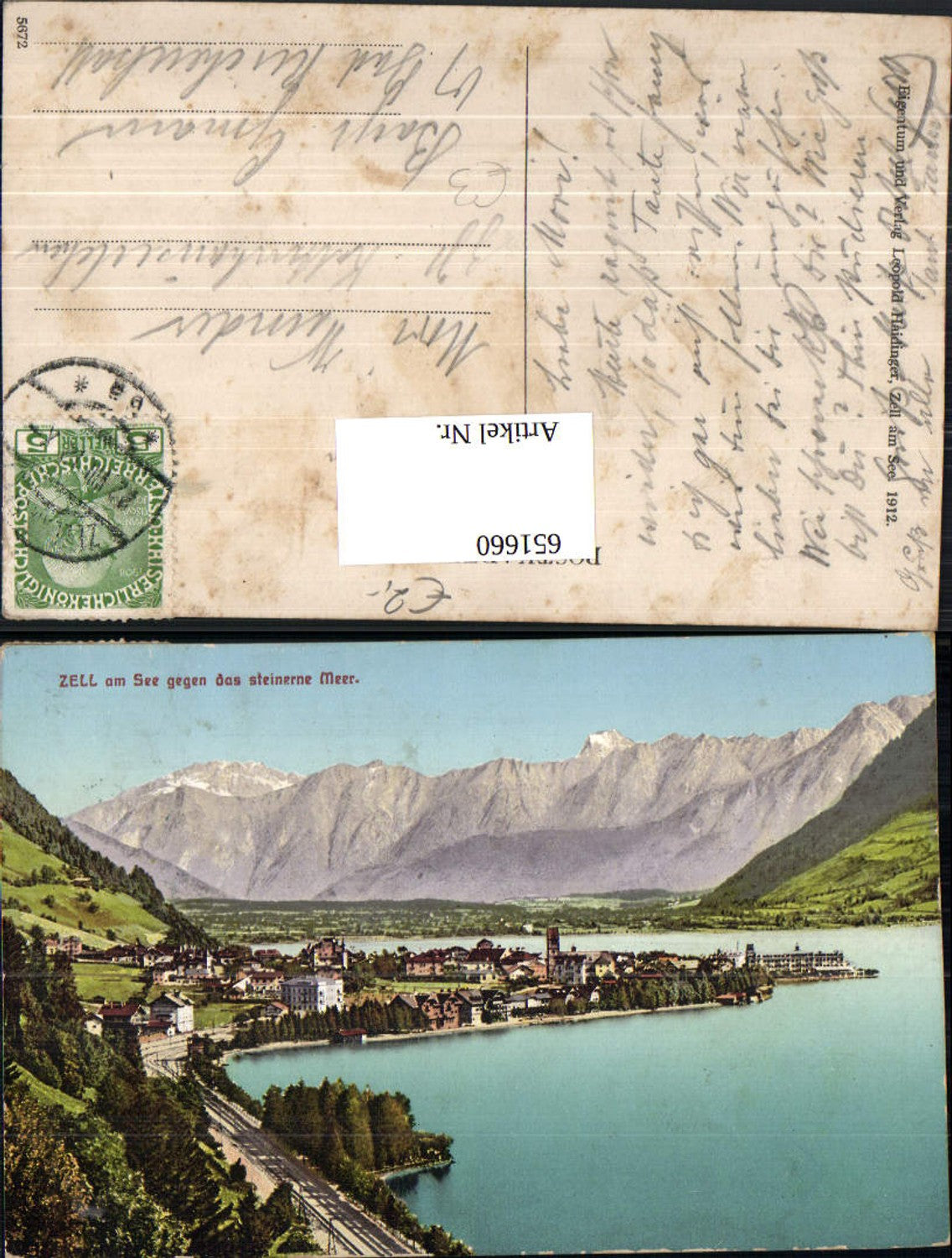 651660,Zell a. See geg. d. Steinerne Meer