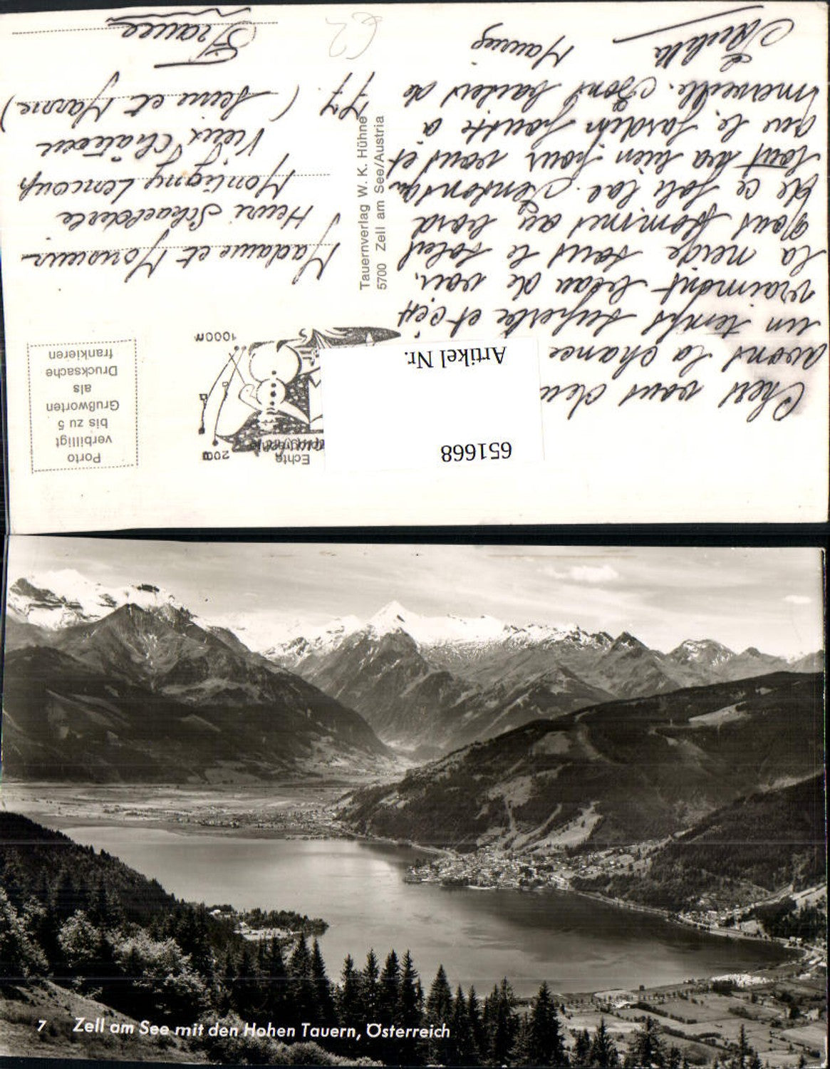 651668,Foto Ak Zell a. See m. d. Hohen Tauern