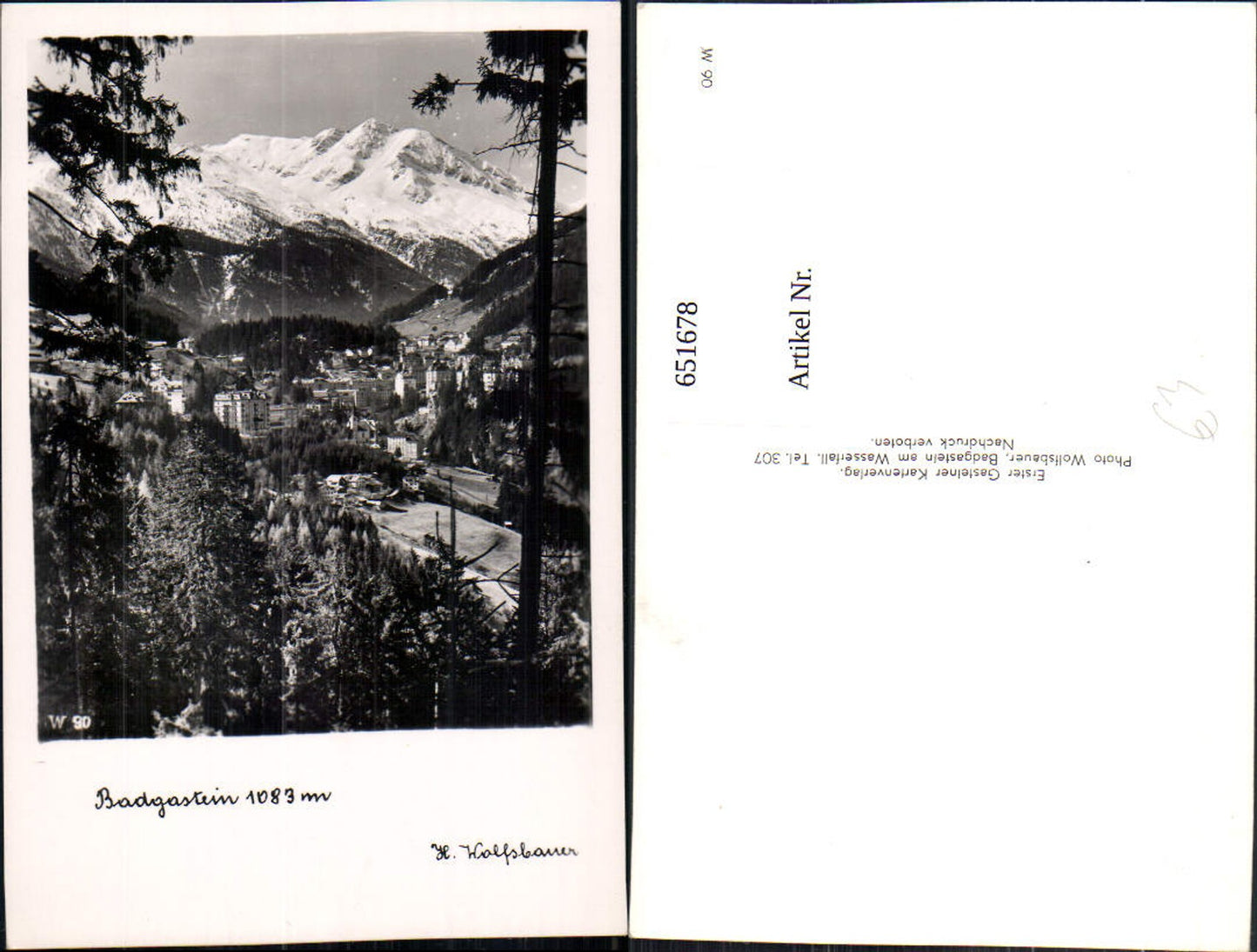 651678, Photo Ak Bad Gastein view