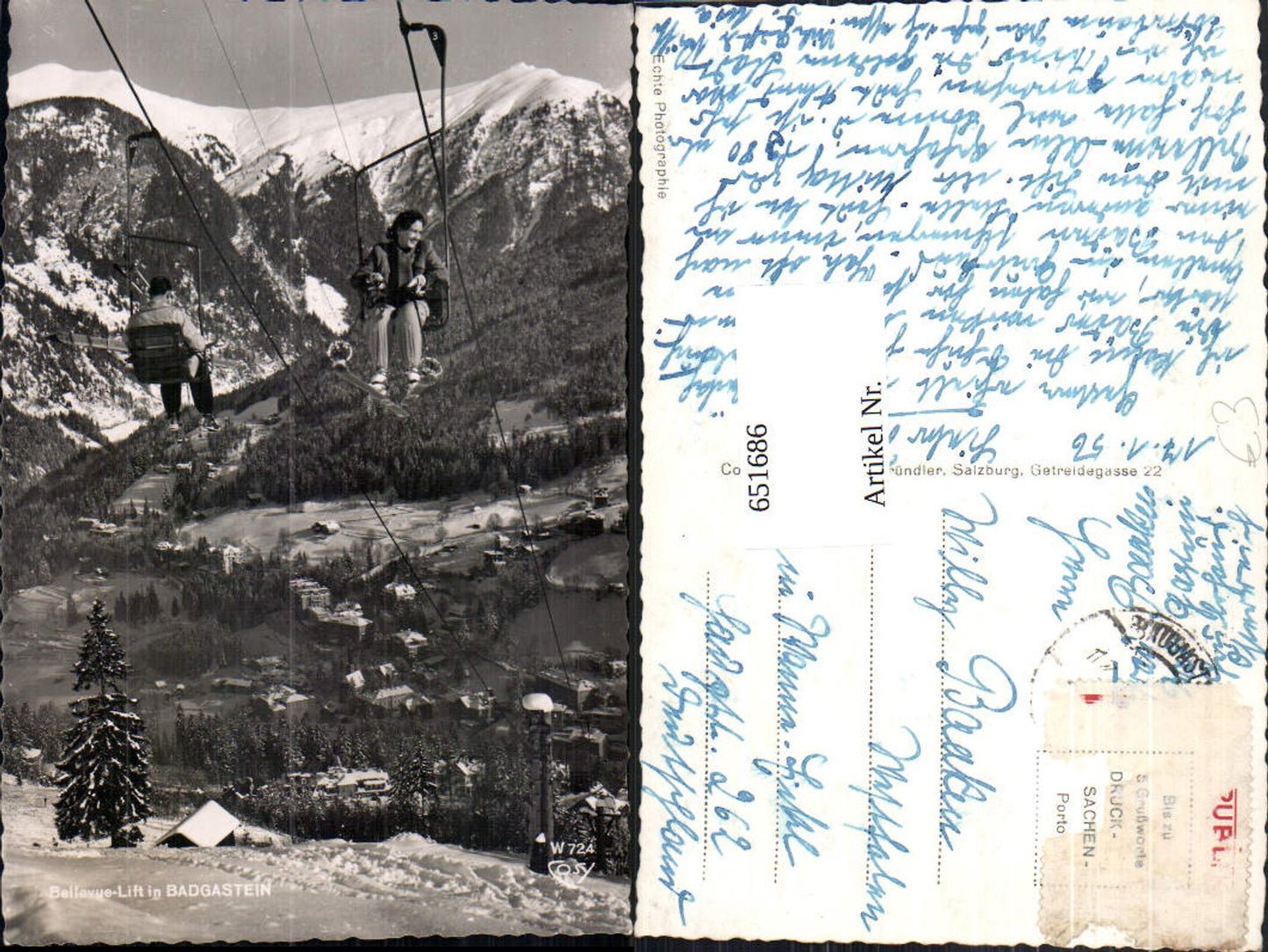 651686, Photo Ak Bad Gastein Bellevue-Lift chairlift winter sports