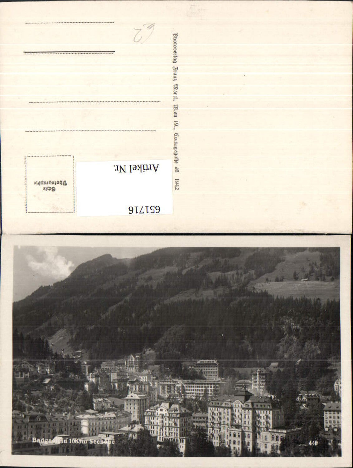 651716, Photo Ak Bad Gastein view
