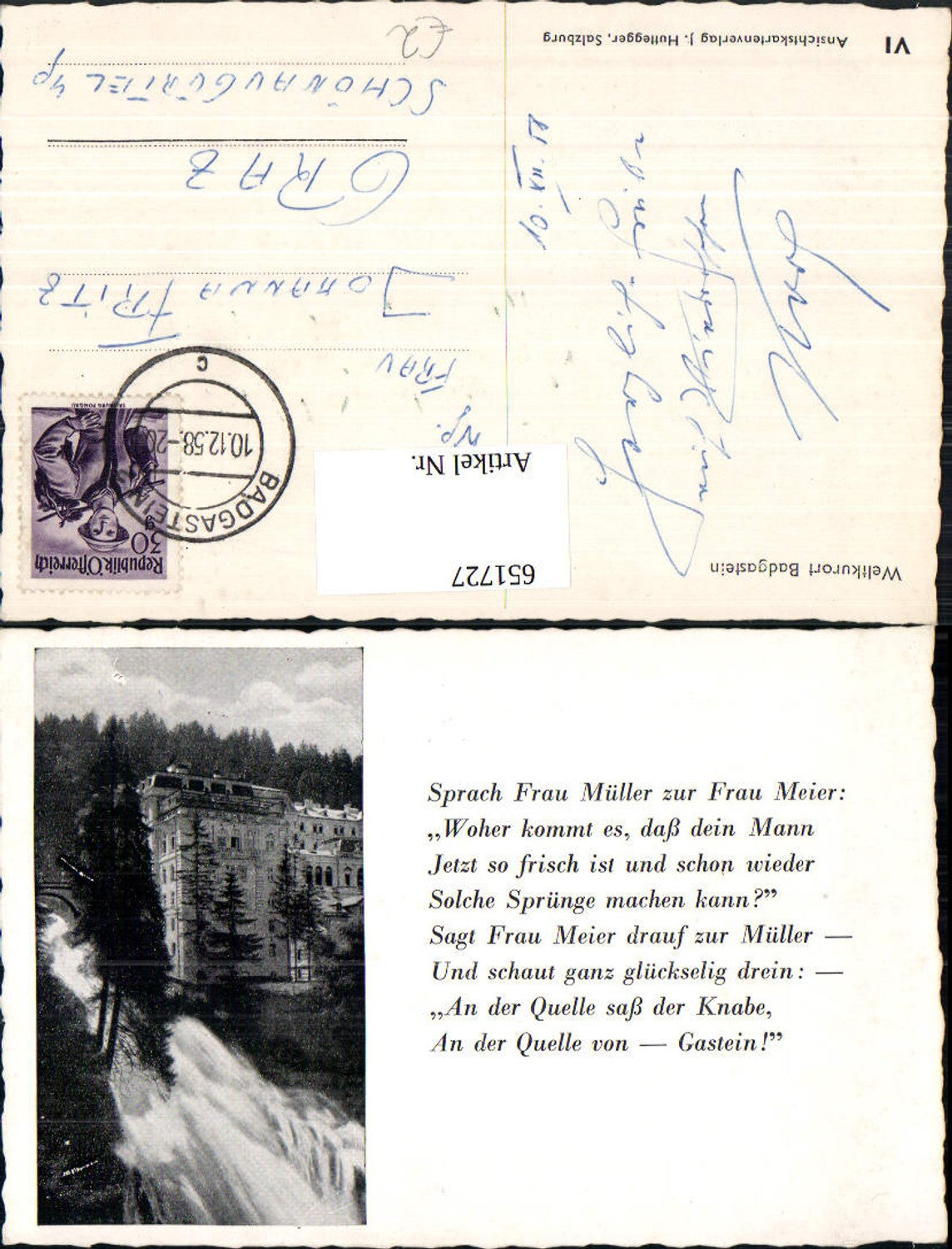651727, Bad Gastein Waterfall Saying Text