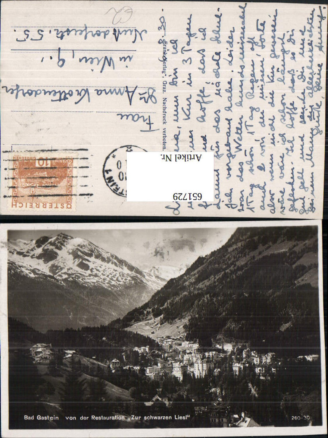651729, Bad Gastein from the restaurant Zur schwarzen Liesl