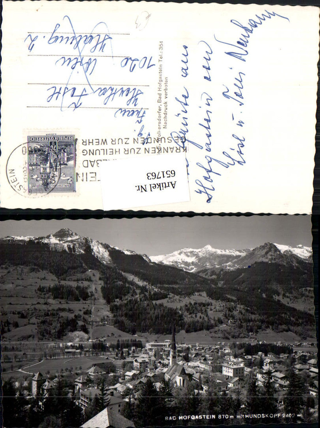 651763, Bad Hofgastein m. Hundskopf