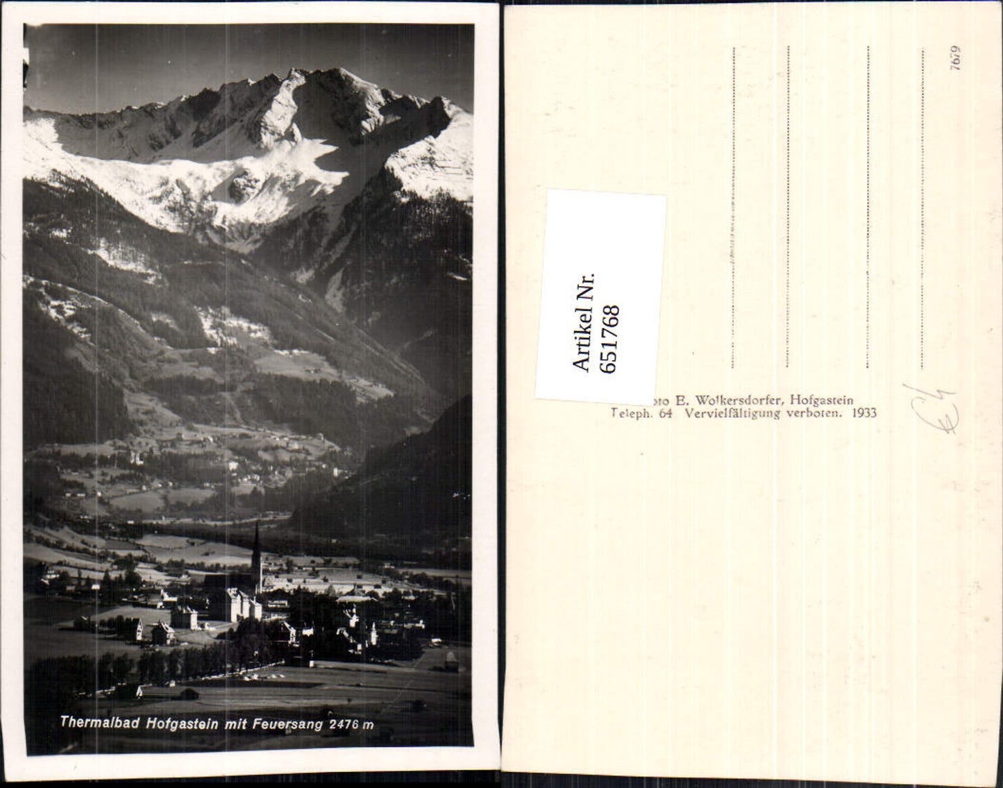 651768, Bad Hofgastein with Feuersang