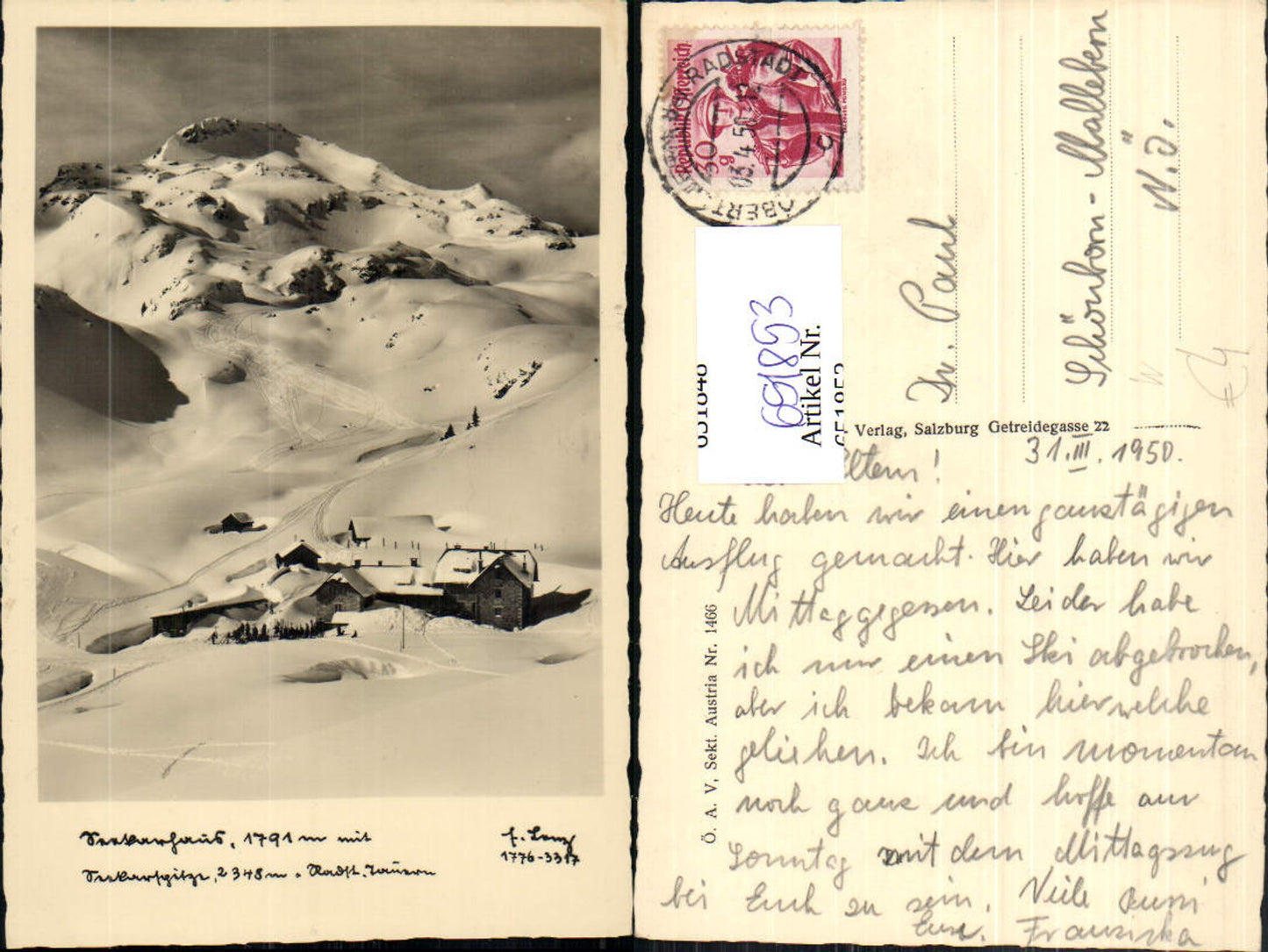 651853, Photo Ak Obertauern The Seekarhaus Seekarspitze Radst. Tauern Winter sports