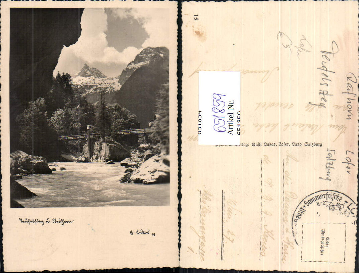 651859,Foto Ak Lofer Teufelssteg Reifhorn