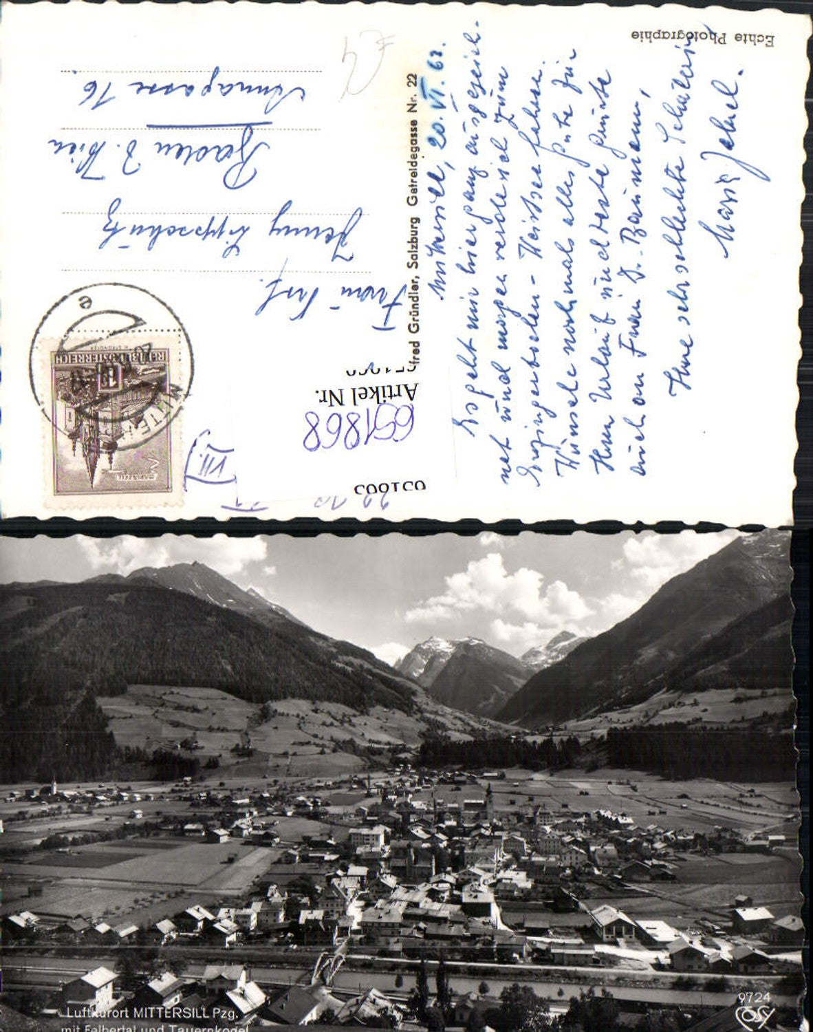 651868,Foto Ak Mittersill m. Felbertal u. Tauernkogel