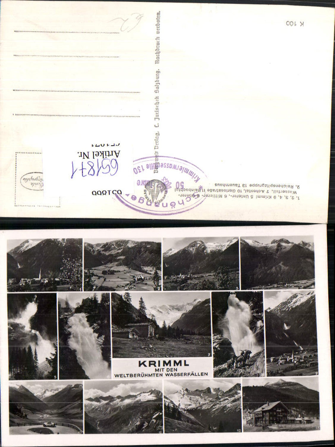 651871,Mehrbild Ak Krimml Wasserfälle