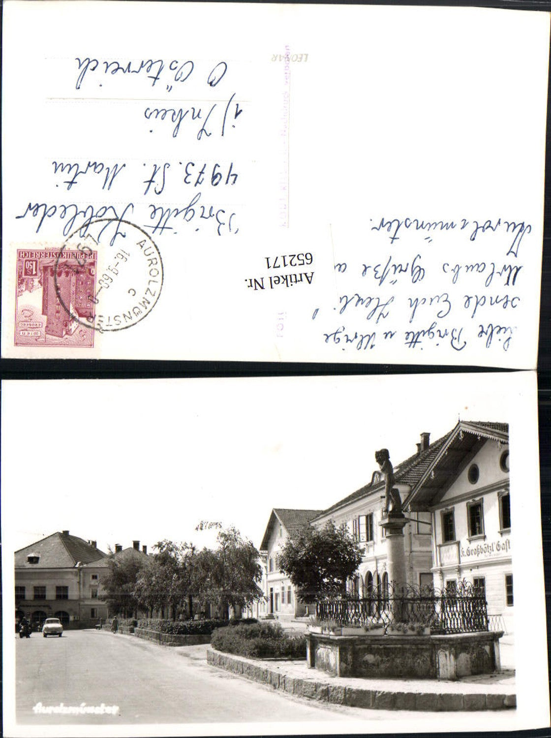652171,tolle AK Aurolzmünster Hauptplatz b. Ried im Innkreis