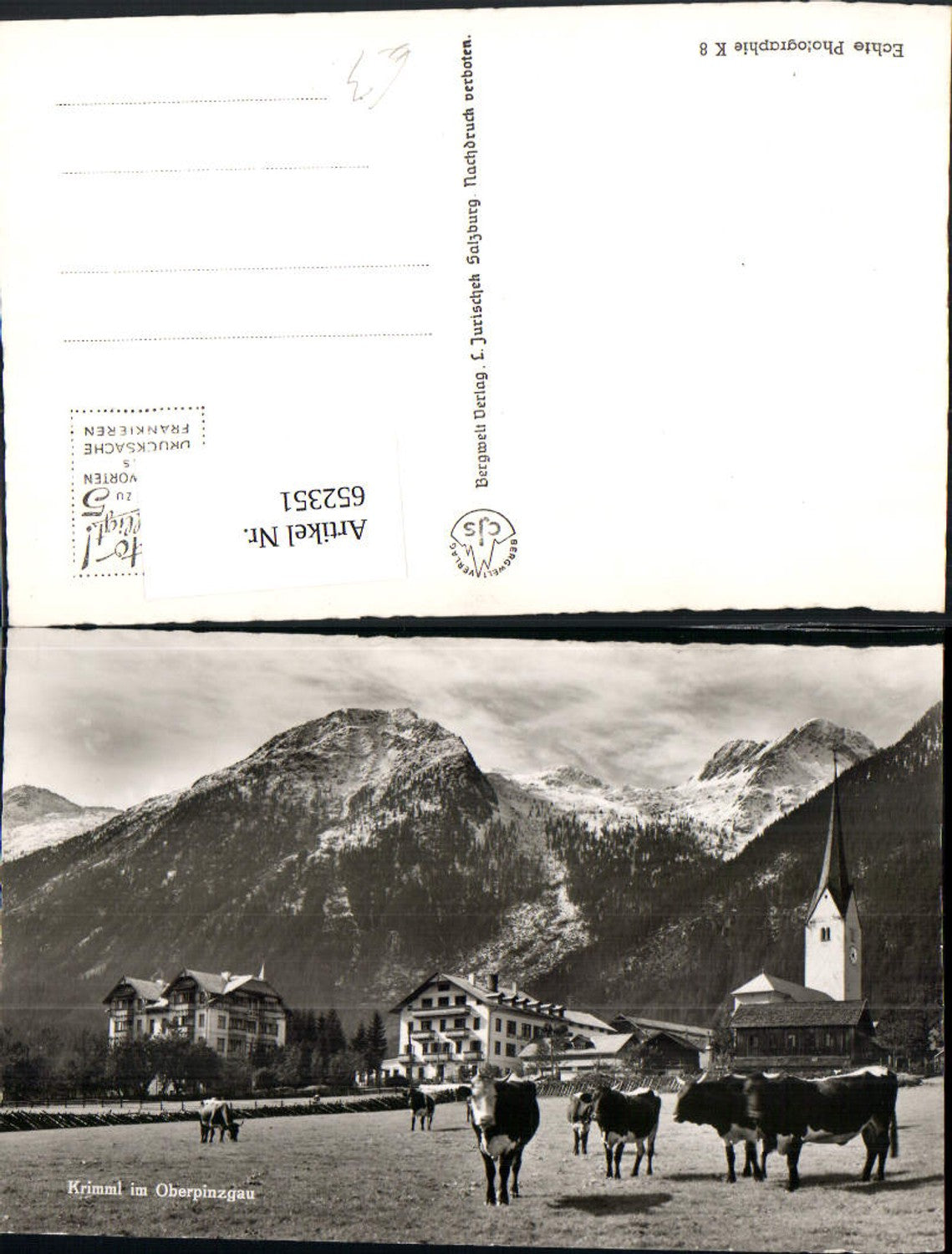 652351,Foto Ak Krimml im Oberpinzgau Kühe Rinder
