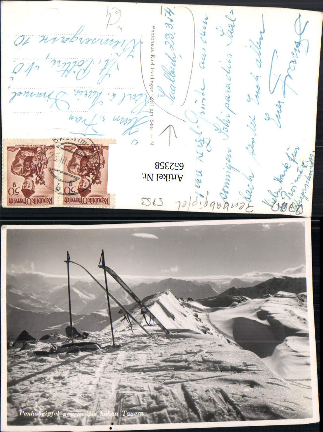 652358,Penhabgipfel geg. d. hohen Tauern Wintersport Saalbach-Hinterglemm