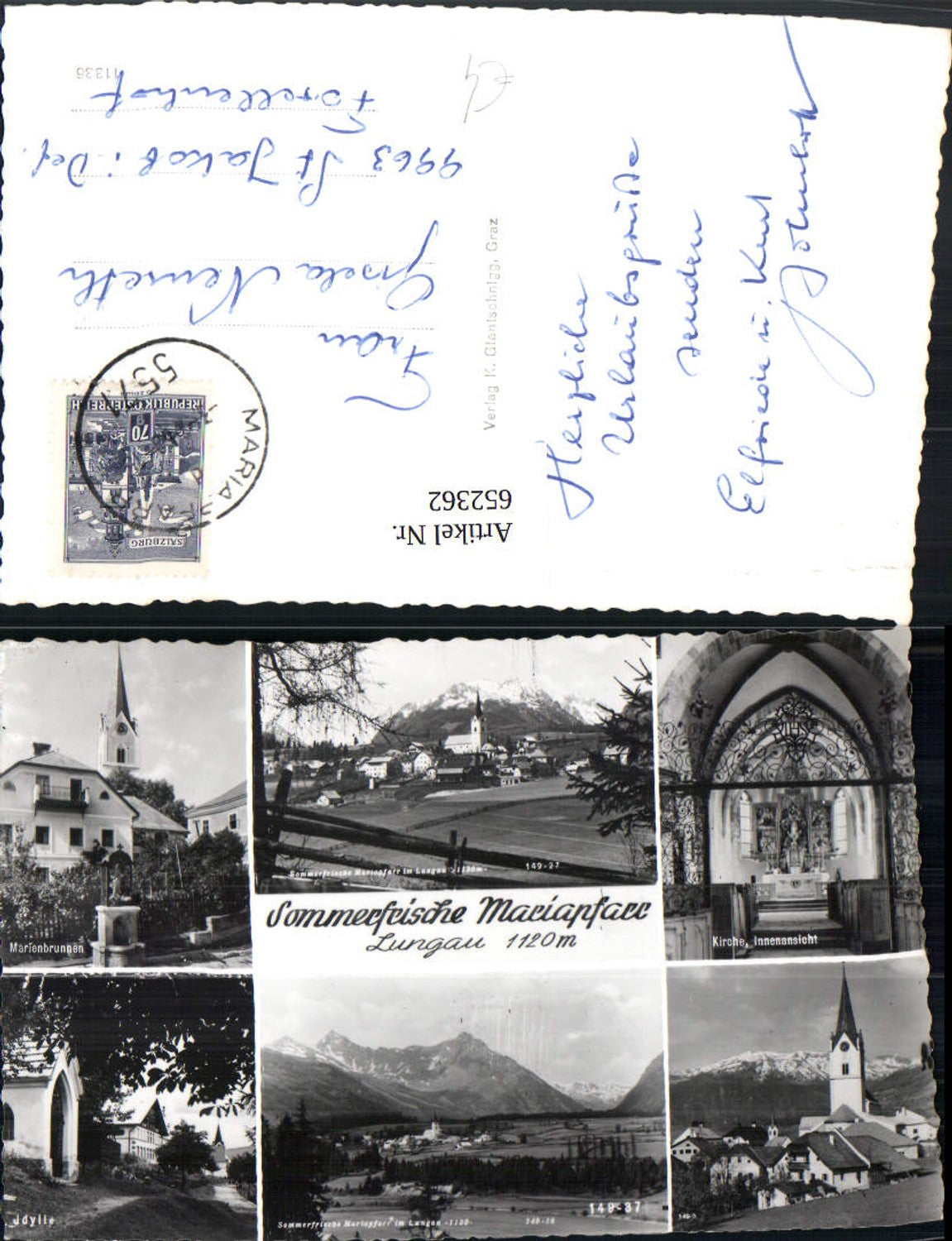 652362,Mehrbild Ak Mariapfarr Lungau Kirche Marienbrunnen