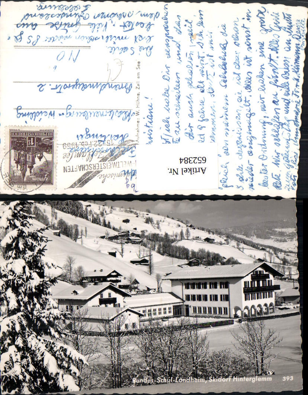 652384,Foto Ak Bundesschulheim Saalbach-Hinterglemm Hinterglemm Wintersport