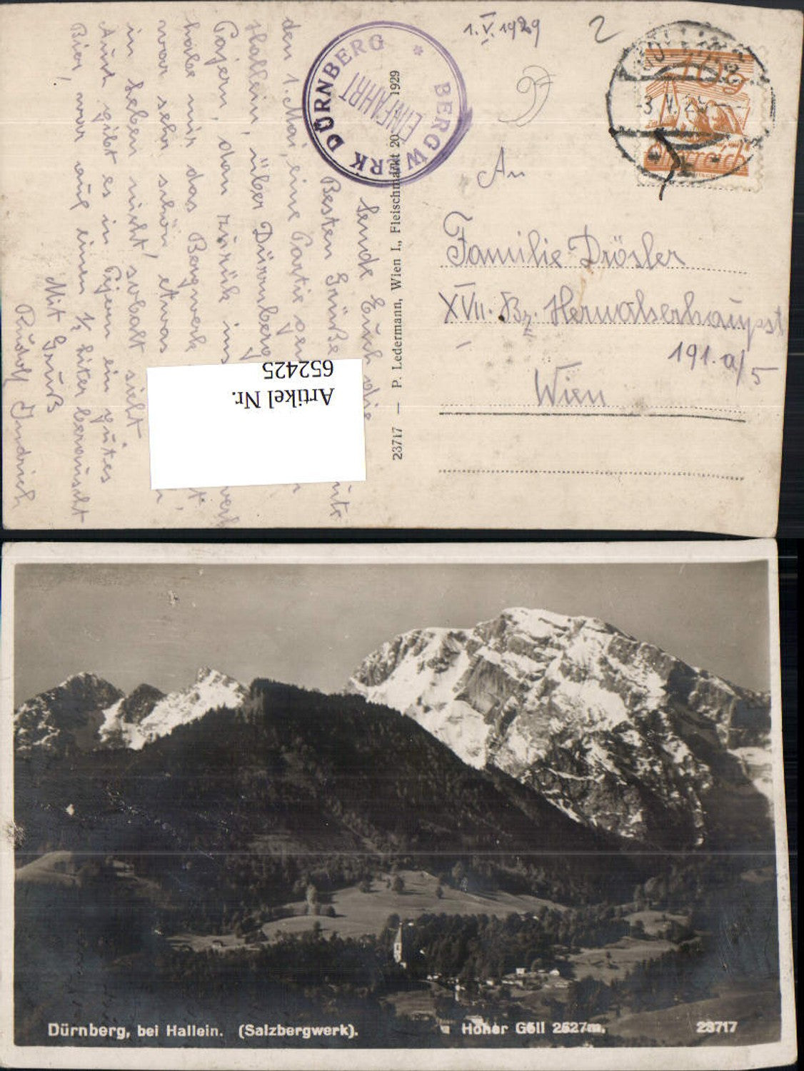 652425,Dürnberg b. Hallein Salzbergwerk u. Hoher Göll