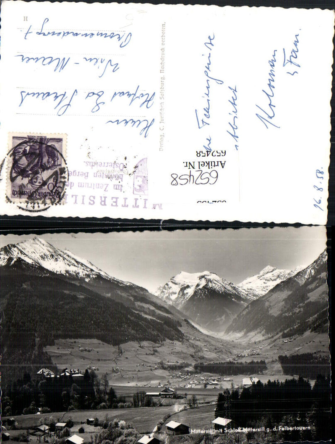 652458,Foto Ak Mittersill m. Schloss Mittersill g. d. Felbertauern
