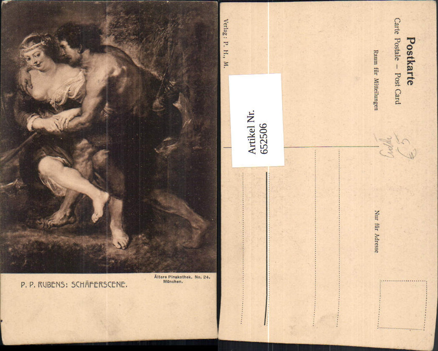 652506,Künstler Ak P. P. Rubens Schäferscene Erotik