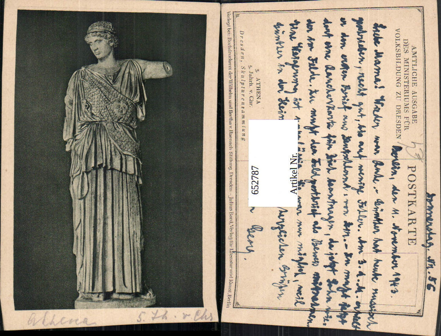 652787,Athena 5 Jhdt Dresden Skulpturensammlung
