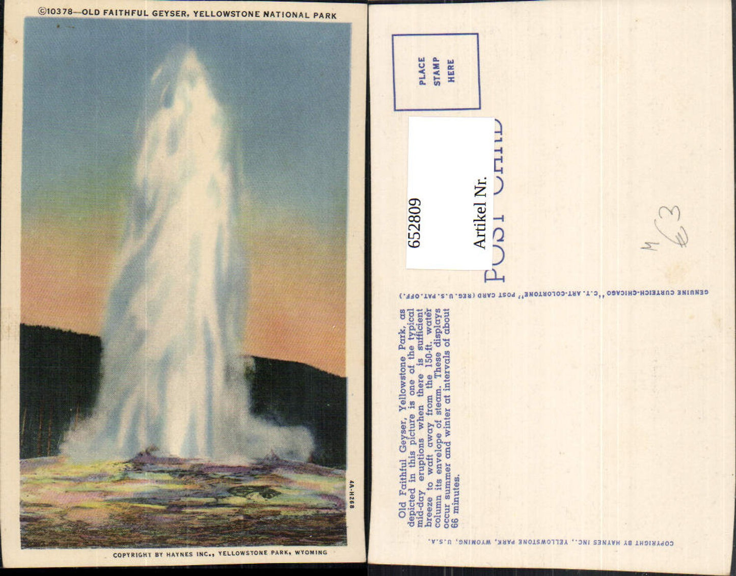 652809,Old Faithful Geyser Yellowstone National Park Geyser
