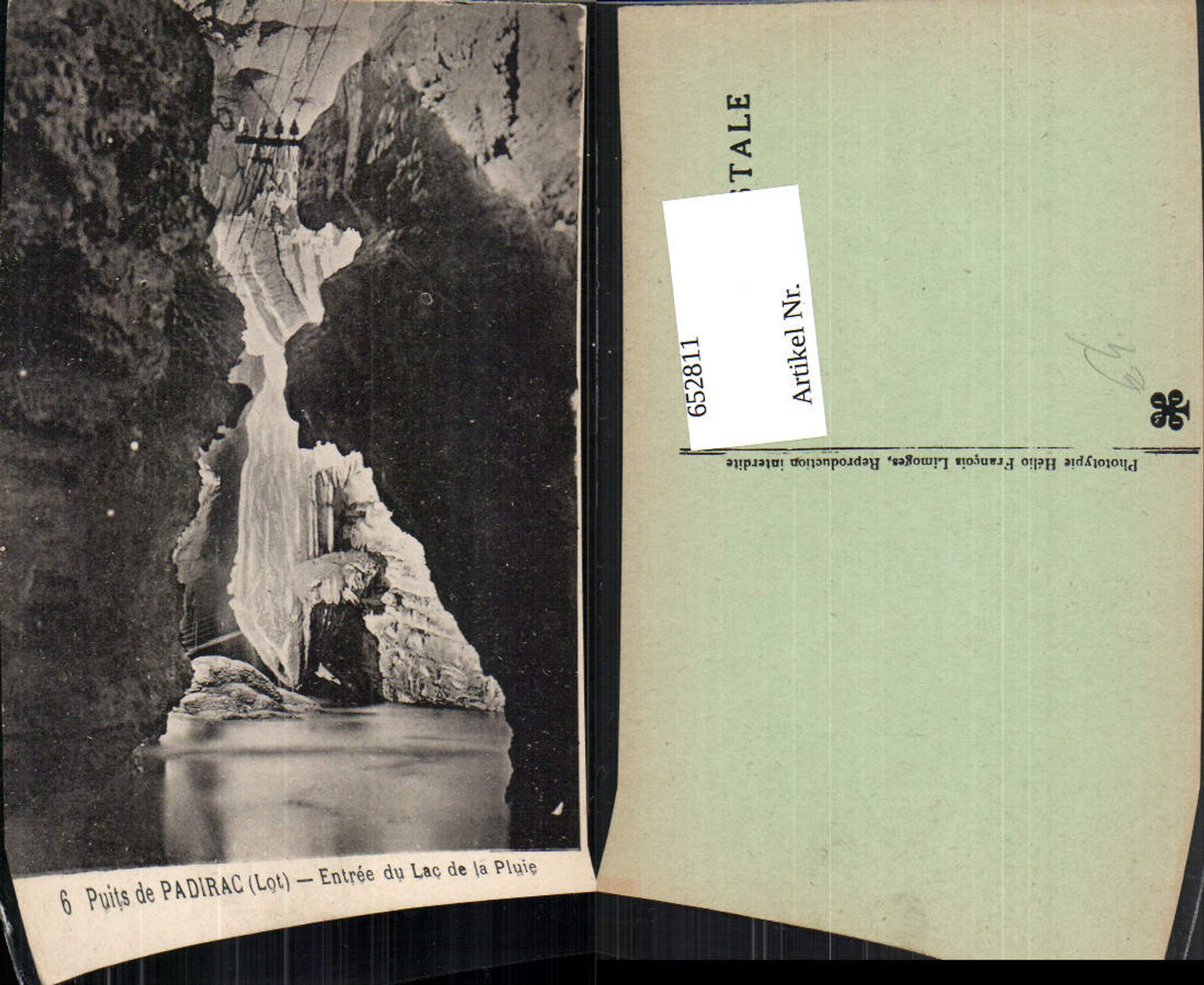 652811,Puits de Padirac Lot Entree du Lac de la Pluie Grotte