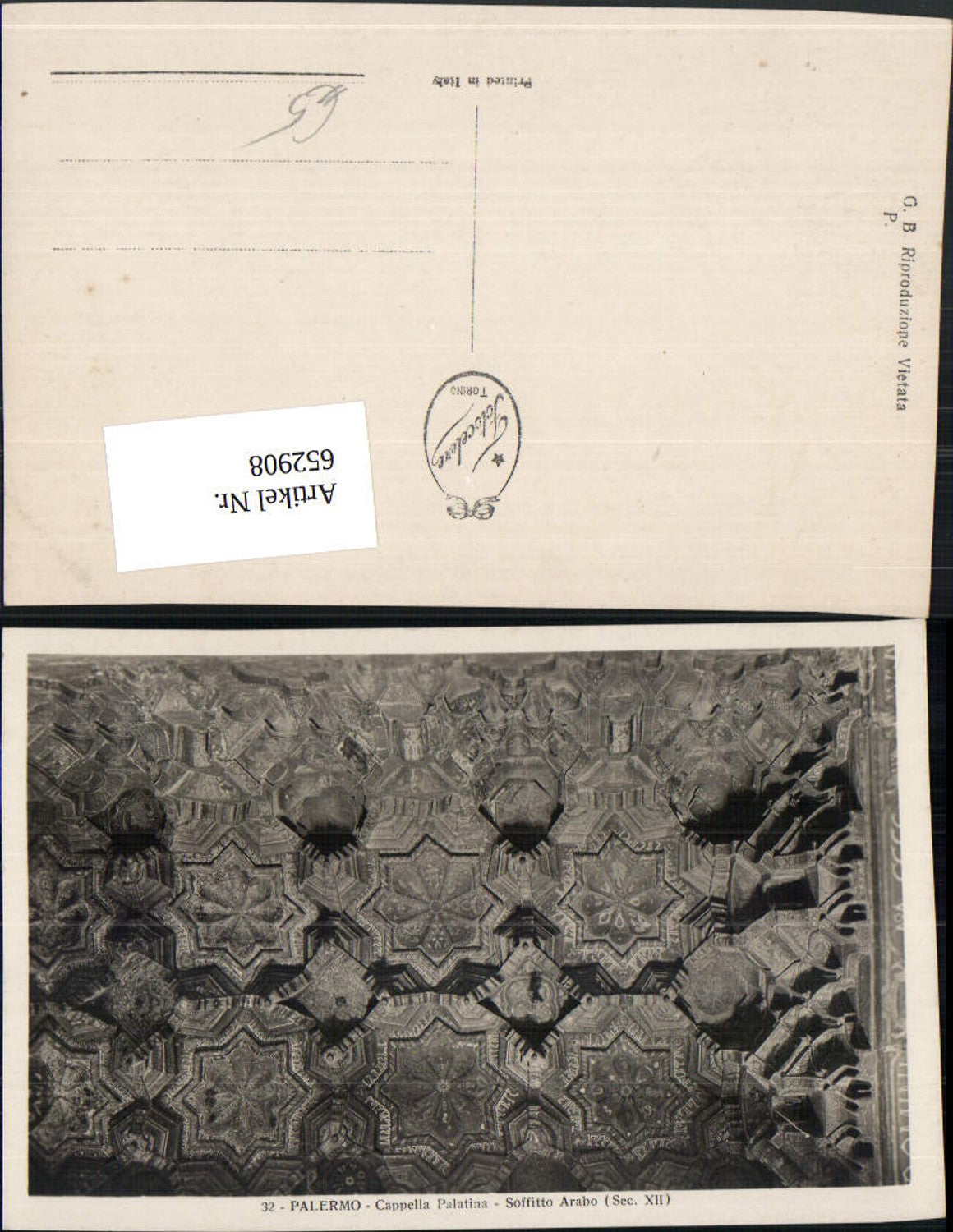 652908,Palermo Cappella Palatina Soffitto Arabo Italy