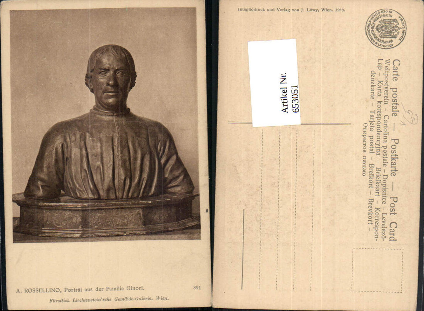 653051,A. Rossellino Portrait aus der Familie Ginori Büste pub Löwy 391