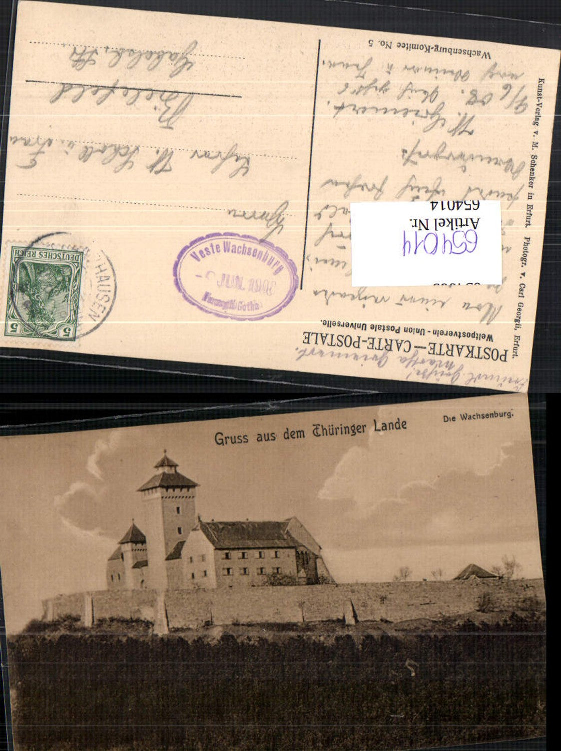 654014,Gruss aus dem Thüringer Lande Wachsenburg Holzhausen Ilm Kreis