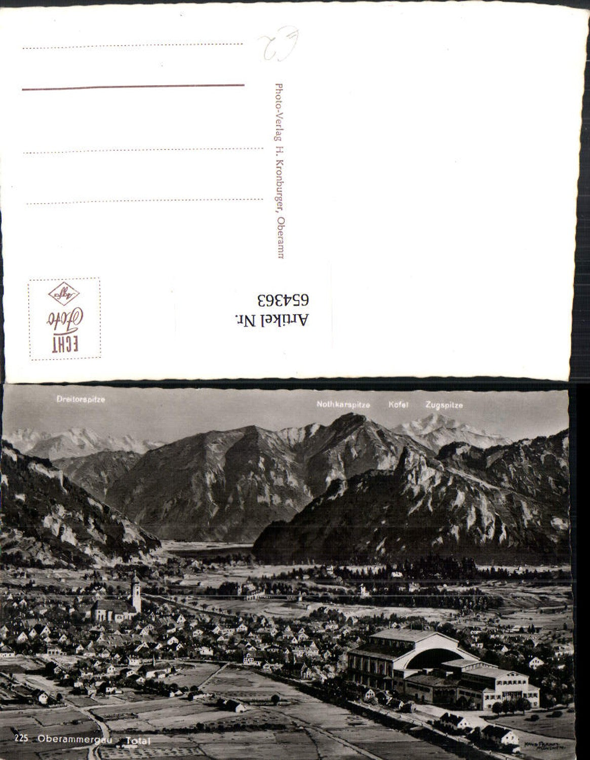 654363,Foto Ak Oberammergau Totale