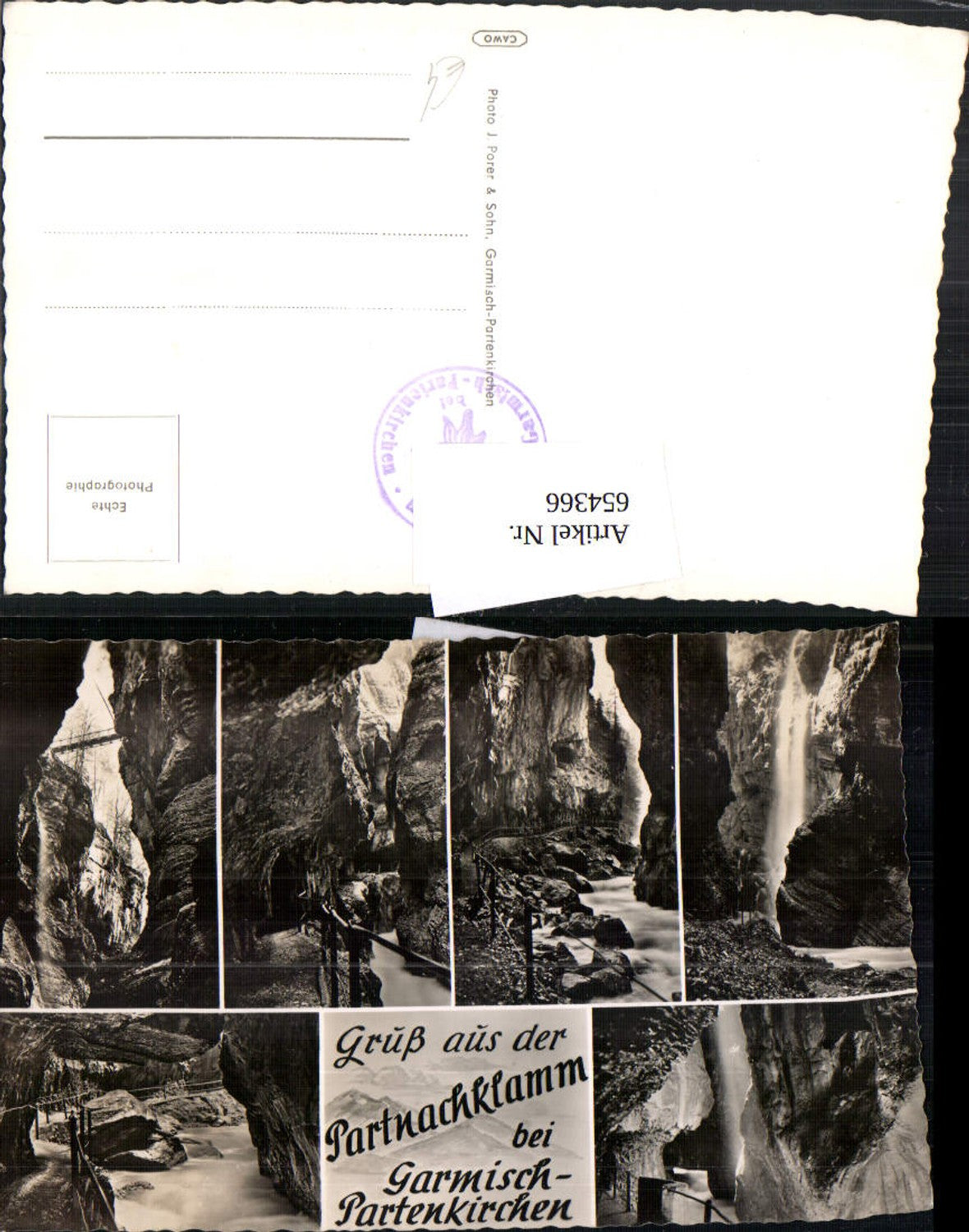 654366,Mehrbild Ak Partnachklamm b. Garmisch-Partenkirchen