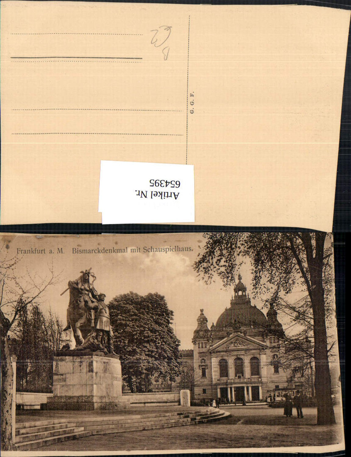 654395,Frankfurt a. Main Bismarckdenkmal mit Schauspielhaus