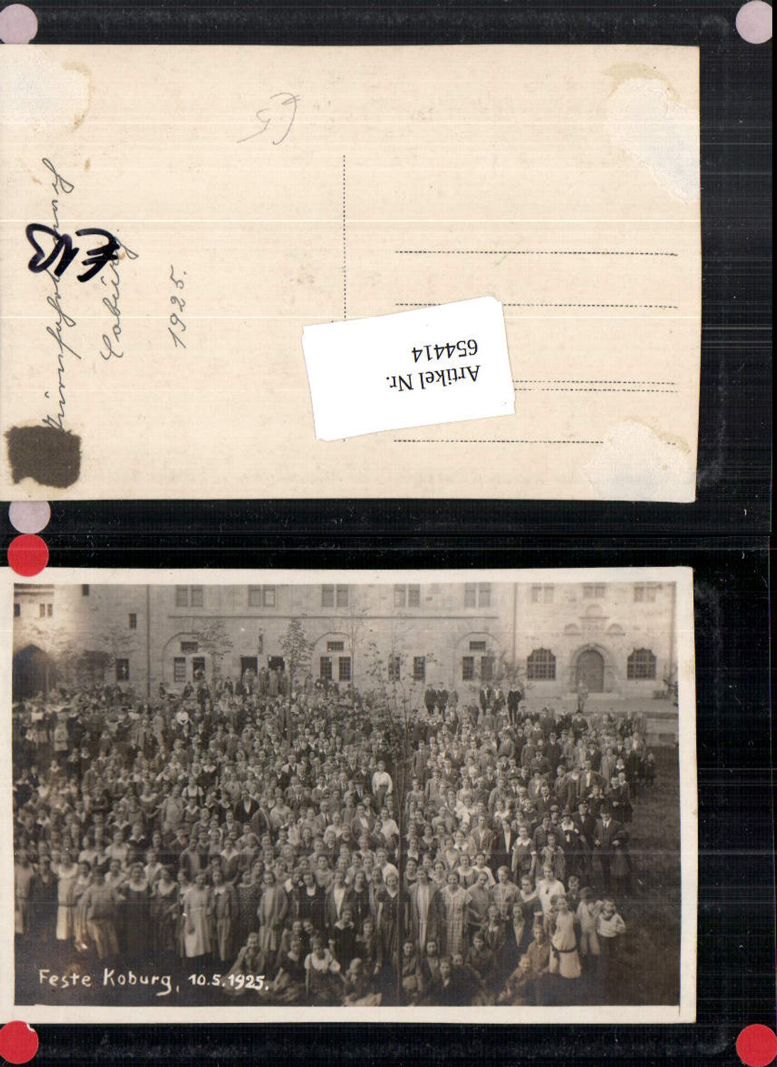 654414,Foto Ak Fest Koburg Coburg 1925