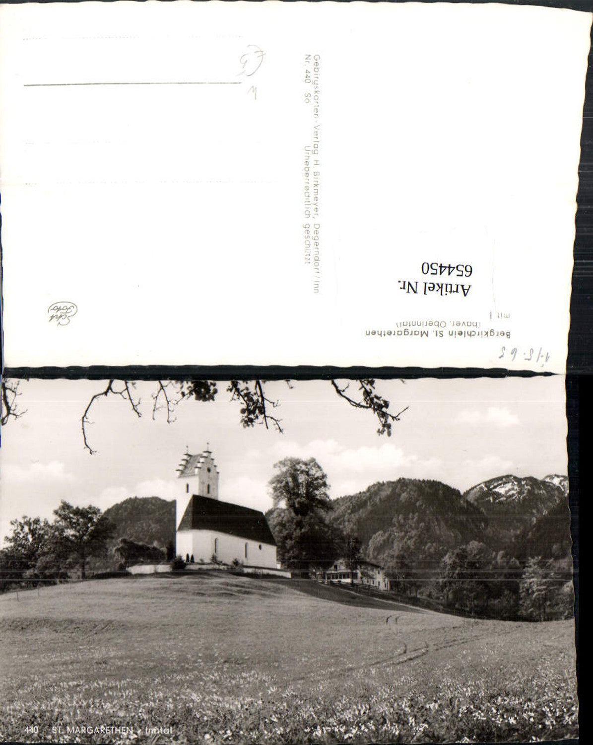 654450,Foto Ak Brannenburg Bergkirchlein St Margarethen m. Berggasthaus