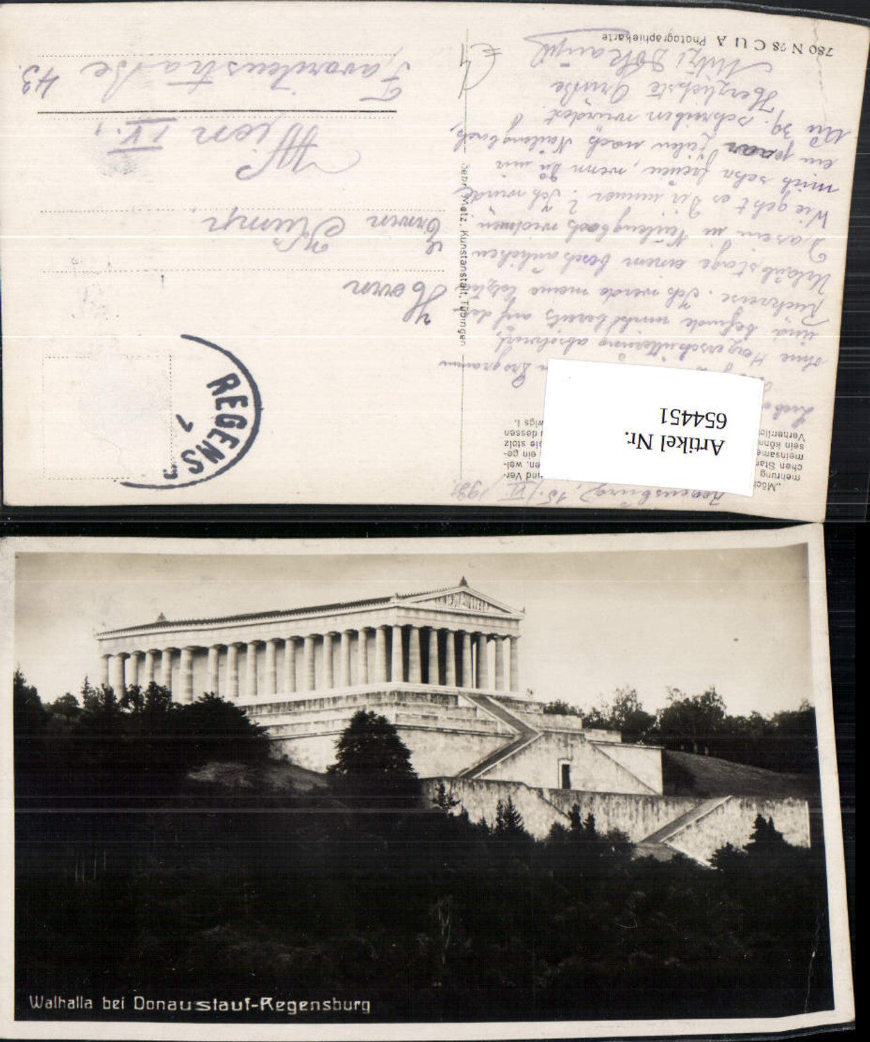 654451,Foto Ak Walhalla b. Donaustauf