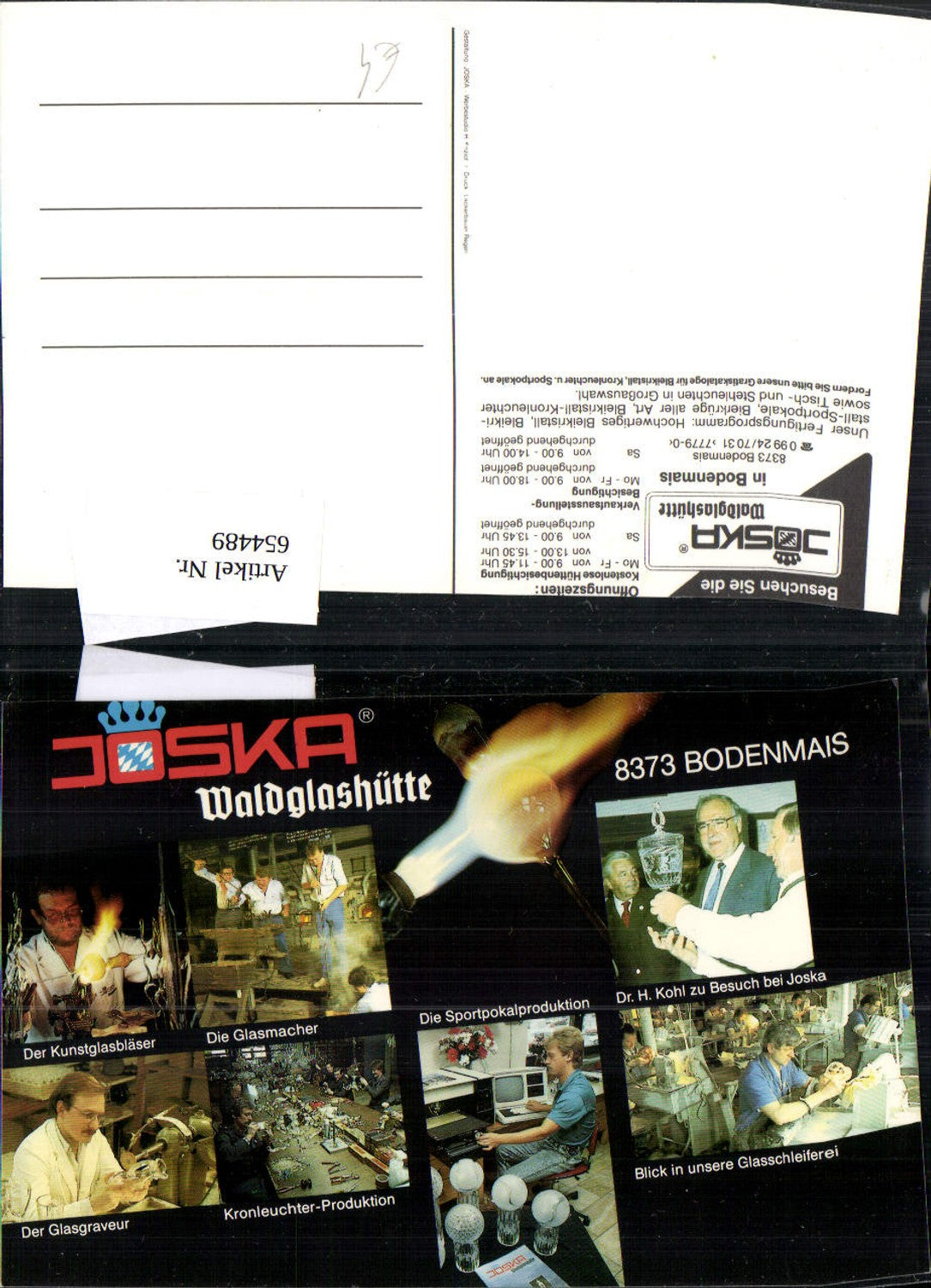 654489,Mehrbild Ak Bodenmais Waldglashütte Joska Glas