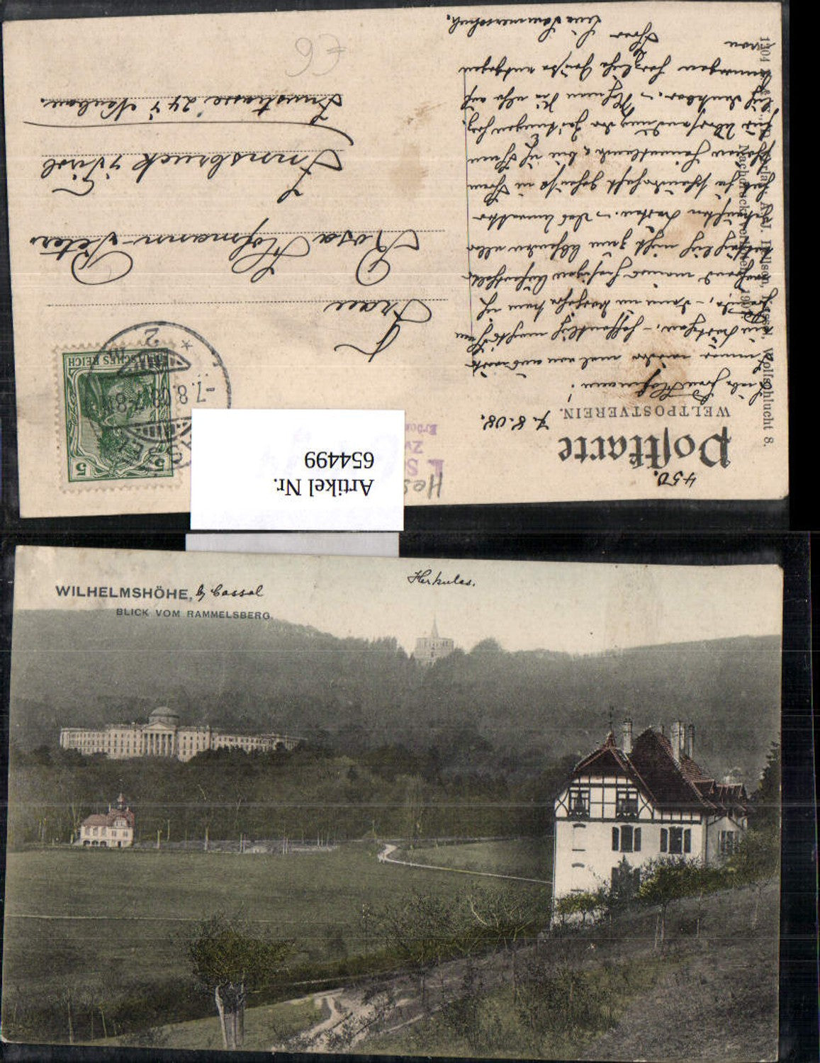 654499,Kassel Wilhelmshöhe Blick v. Rammelsberg