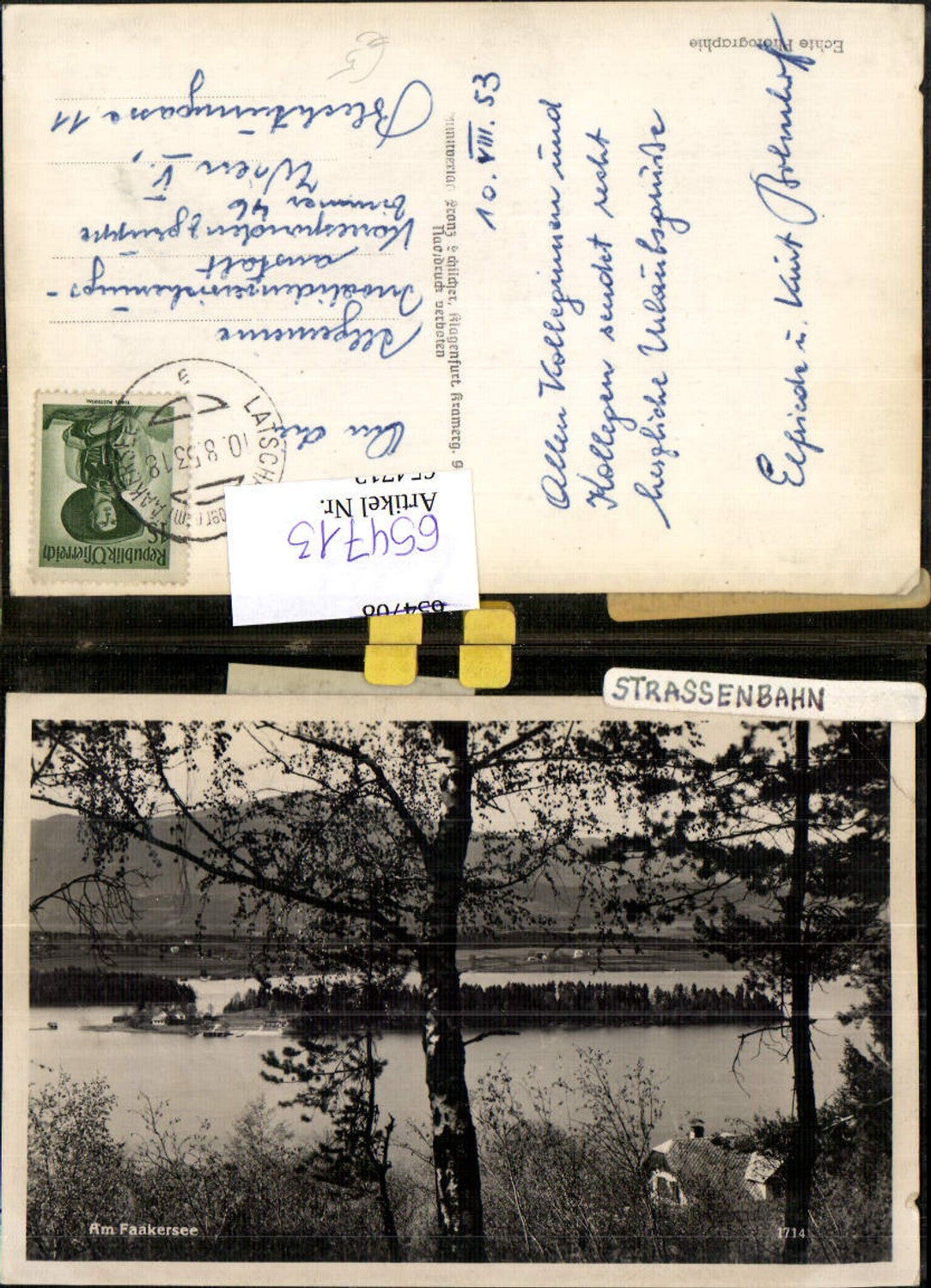654713,Foto Ak Am Faakersee Latschach am Faaker See
